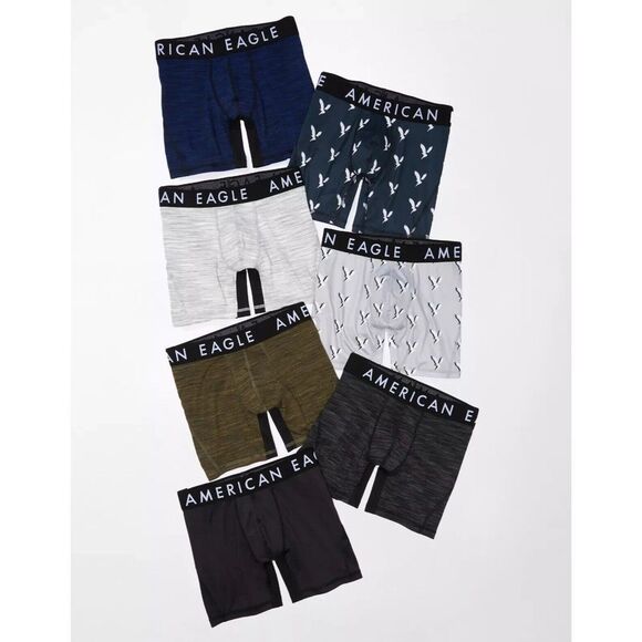 AEO 6" Flex Boxer Brief 7-Pack Antimicrobial Fabric Soft Multicolor Size XXXL - Picture 1 of 4